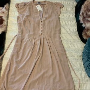 Flutter Sleeve Blush Dress